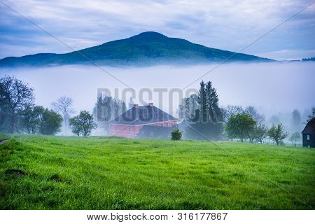 Fall Morning In Bohemian Switzerland, Bohemia, Czech Republic