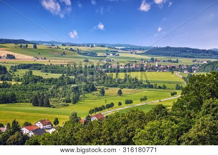 Picturesque Scenery. An Image Of A Colorful Landscape In Baden-w