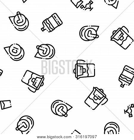 Water Treatment Seamless Pattern . Filter And Cleaning System Water Treatment Elements From Microbe 