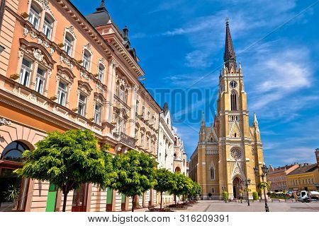 Novi Sad Square And Architecture Street View, Vojvodina Region Of Serbia