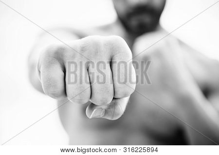 Fist Punch. Knockout And Energy. Sport Is Our Life. No Pain No Gain. Great Progress. Success And Pri