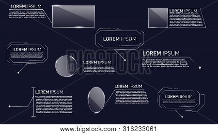 Digital  Callouts Titles.set Of Hud Futuristic Sci Fi Frame Template. Callout Bar Labels.  Vector De