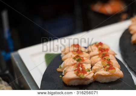 Suchi For Sell In The Supermarket, Suchi Is Japanese National Food Popular Throughout The World