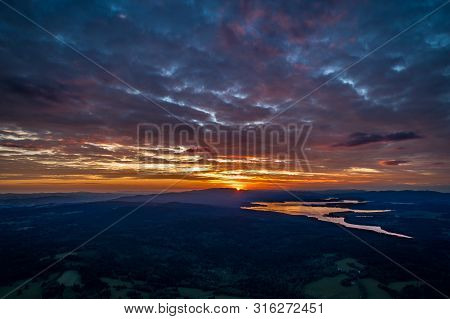 The Lipno Reservoir  Is A Dam And Hydroelectric Plant Constructed Along The Vltava River In The Czec