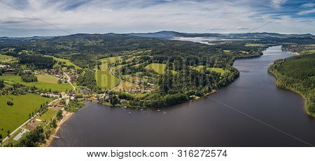 The Lipno Reservoir  Is A Dam And Hydroelectric Plant Constructed Along The Vltava River In The Czec