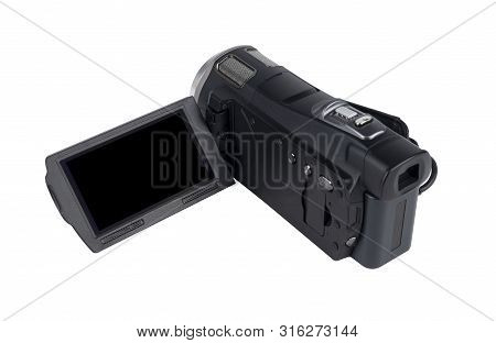 Handycam Or Handy Cam Isolated On White Background. Save With Clipping Path