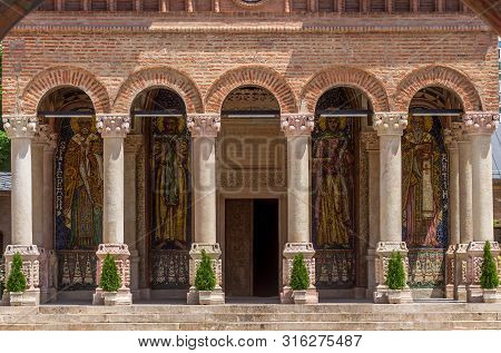 Bucharest, Romania - July 11, 2019: The Entrance In The Church Of Antim Monastery, Built Between 171