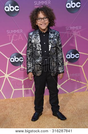 LOS ANGELES - AUG 05:  Ethan William Childress arrives for the ABC's Summer TCA All Star Party on August 05, 2019 in West Hollywood, CA                