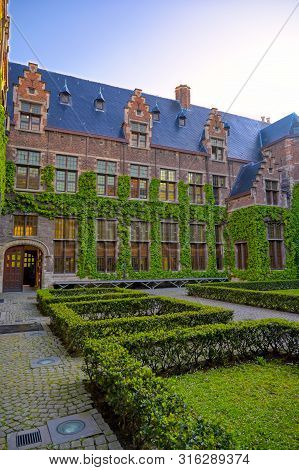 Antwerp, Belgium - April 28, 2019 - The University Of Antwerp (universiteit Antwerpen) Is One Of The