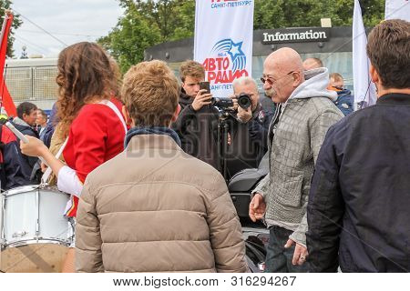 St. Petersburg, Russia - 3 August, Alexander Rosenbaum Among The Participants Of The Motor Festival,