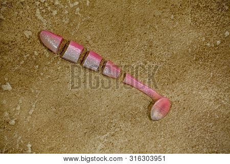 Silicon Fishing Bait Hook Stone Background Day Light