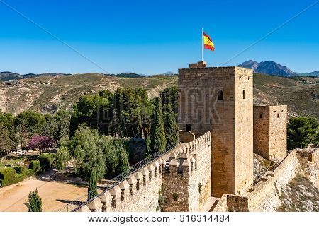 Alcazaba Castle Of Antequera In Province Malaga. Andalusia, Spain