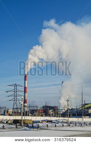 Copper Smelter Pollutes The Environment With Industrial Waste