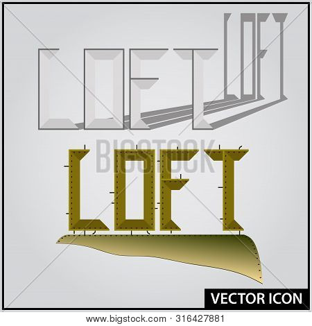 Vector Color Volumetric Text Interior Style Loft