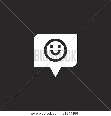 Review Icon. Review Icon Vector Flat Illustration For Graphic And Web Design Isolated On Black Backg