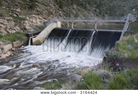 Concrete, Gravity Dam On A Mountain River