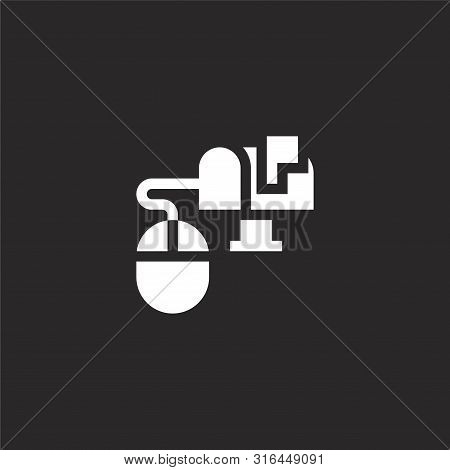 Mailbox Icon. Mailbox Icon Vector Flat Illustration For Graphic And Web Design Isolated On Black Bac