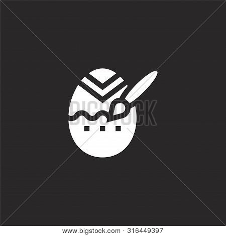 Easter Egg Icon. Easter Egg Icon Vector Flat Illustration For Graphic And Web Design Isolated On Bla