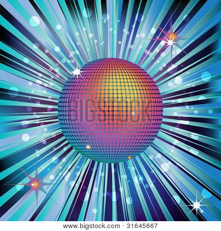 Skinnende guld Disco kugle