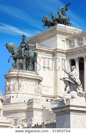 Anıt Vittorio Emanuele II.Roma, İtalya.