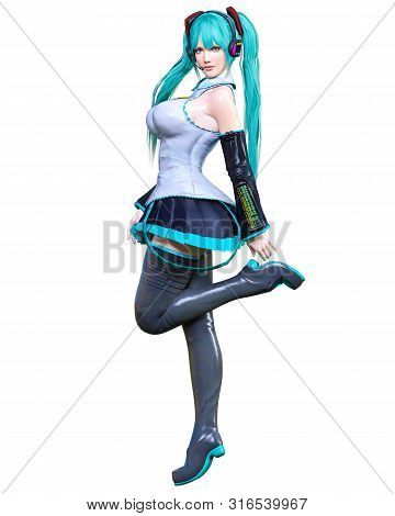 3D Comics Cosplay Anime Girl.