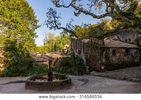 Medieval Cloister Of The Capuchin Monastery In Sintra, Portugal