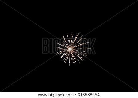 Some Celebration Pyrotechnic Fireworks In The Night