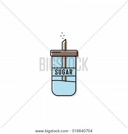 Sugar Dispenser Vector Icon Isolated On White Background