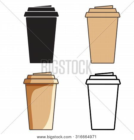 Seamless Pattern With Coffee And Tea Icons. Vector Stock Illustration, Eps 10.
