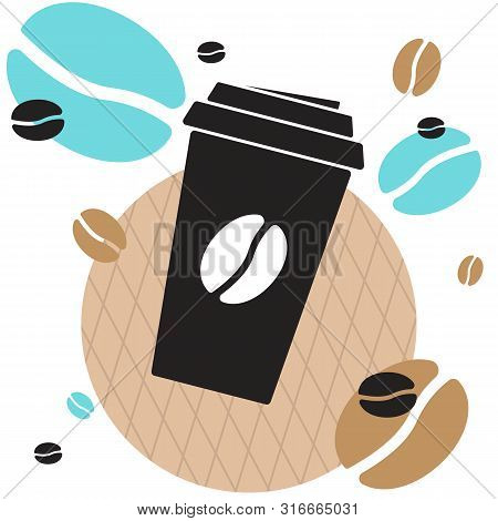 Seamless Pattern With Coffee And Tea Icons. Vector Stock Illustration, Eps 10.