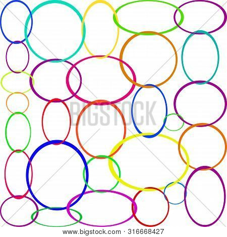 3d Seamless Pattern Twisted Rings Flat In A Fashionable Palette.wallpapers And Invitation Cards Deco