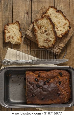 Barmbrack Or Bairin Breac Is A Traditional Irish Sweet Yeast Bread With Grapes And Raisins, Often Ea