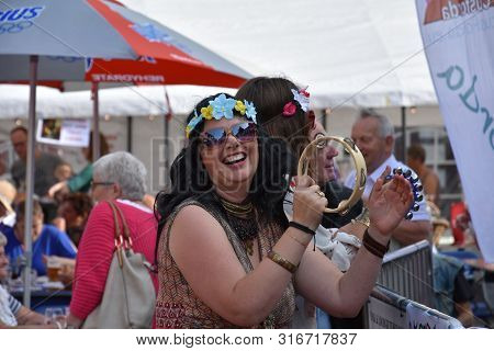 Sint Gillis Waas, Belgium, August 3, 2019, Remember Woodstock Festival, Love, Peace And Understandin