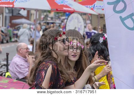 Sint Gillis Waas, Belgium, August 3, 2019, Remember Woodstock Festival, Love, Peace And Understandin