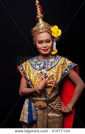 Khon thajská klasická maskován balet, Thajsko. Ramayana