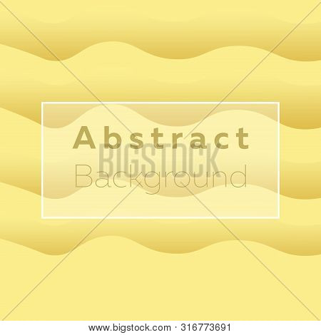 Abstract Bright Yellow Shiny Waves Vector Background