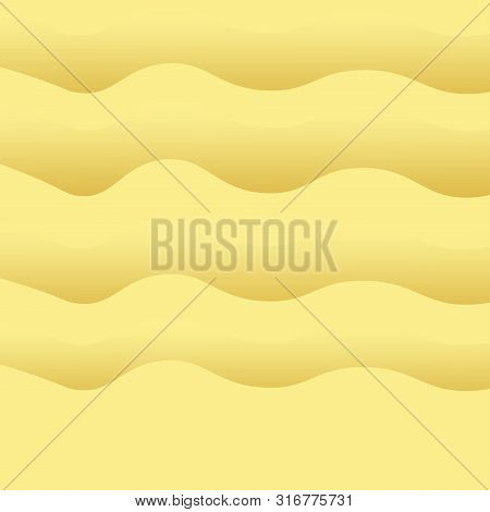 Abstract Bright Yellow Shiny Waves Background. Rasterized Copy