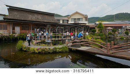Yamanashi, Japan, 28 June 2019: Oshino Hakkai in Japan