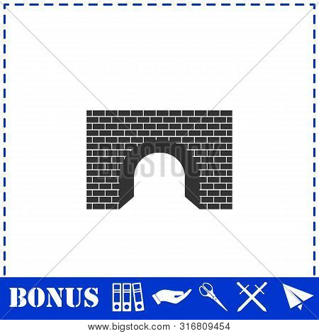 Tunnel Icon Flat. Simple Vector Symbol And Bonus Icon