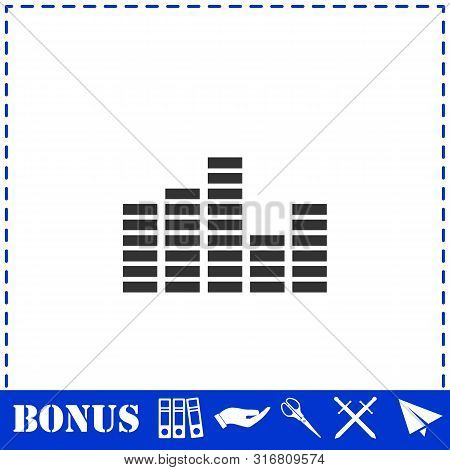 Equalizer Icon Flat. Simple Vector Symbol And Bonus Icon