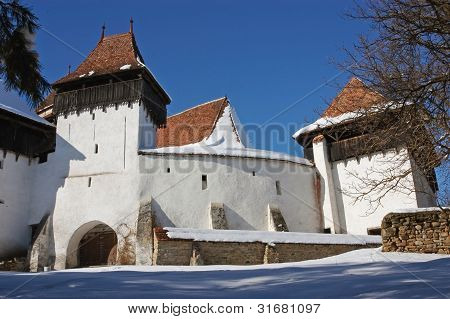 Opevněný kostel Viscri, Sedmihradsko, Rumunsko