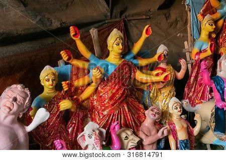 Clay Idol Of Goddess Durga