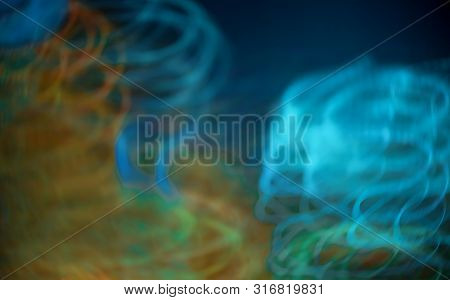 Blurred Abstract Bokeh Background Of City Lights At Night