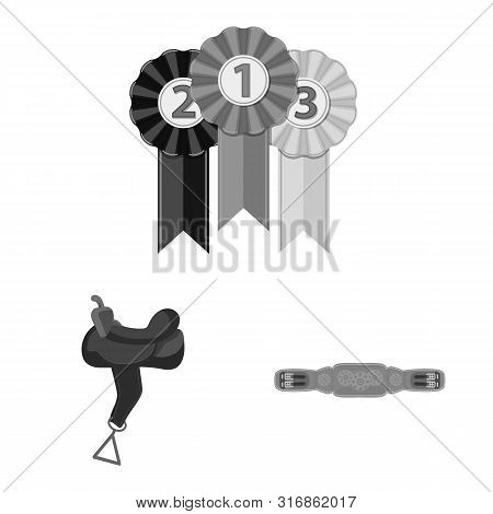 Vector Design Of Race And Horse Icon. Collection Of Race And Racing Stock Symbol For Web.