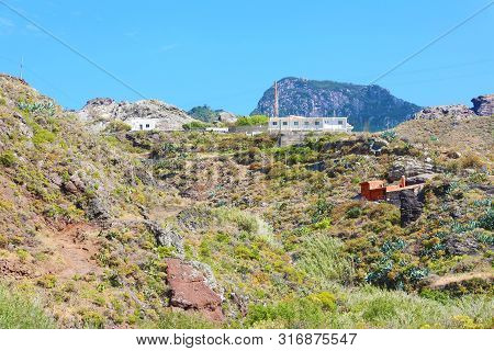 Isolated Houses In Nature In Afur Village On Tenerife Mountains, Spain.