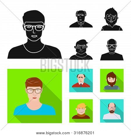 Isolated Object Of Avatar And Person Icon. Collection Of Avatar And Profession Vector Icon For Stock