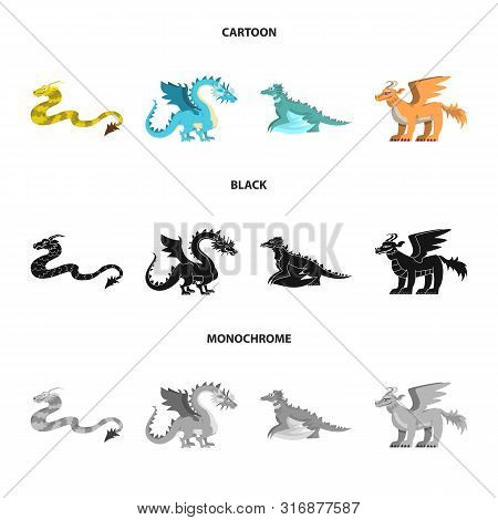 Vector Illustration Of Legend And Halloween Icon. Collection Of Legend And History Stock Symbol For 