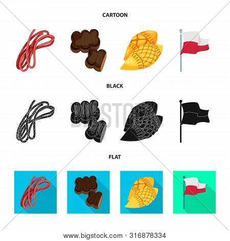 Vector Design Of Traditional And Tour Logo. Set Of Traditional And Landmarks Vector Icon For Stock.