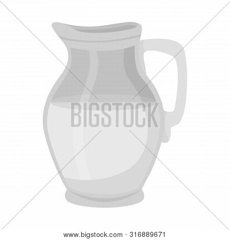 Isolated Object Of Jug And Milk Sign. Collection Of Jug And Glass Stock Vector Illustration.