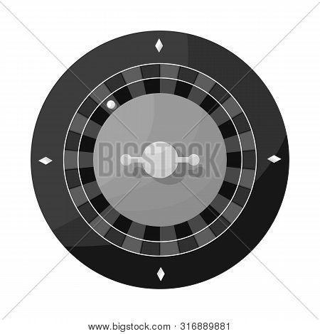 Vector Design Of Roulette And Game Logo. Collection Of Roulette And Luck Vector Icon For Stock.